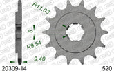 Pignone AFAM 20309-14 passo 520 HONDA CR 250 R 1984  -1985